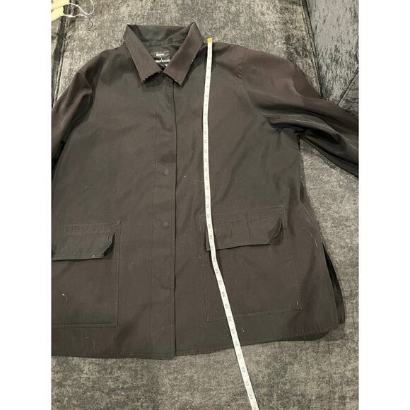 Dennis By Dennis Basso 1X Women's Leopard-Print/Black Reversible Jacket - Picture 6 of 6